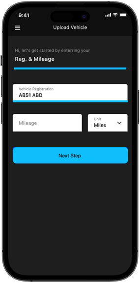 Tradebid app upload vehicle screen